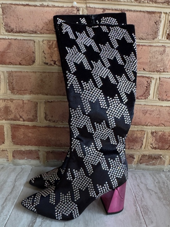 Betsey Johnson Shoes - Betsey Johnson Naomy Star Rhinestone Studded Knee High Women’s Boots Size 7